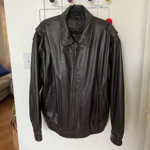 Vintage Leather Bomber Jacket